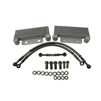 HD Radiator Twin Oil Cooler Kit, suit DHZ Outlaw Bikes