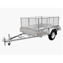 7 x 4 Galvanised Box Trailer Fully Welded 300mm Side Cage Included