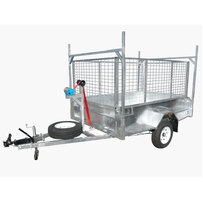 8 x 5 Heavy Duty Trailer 1400kg ATM High Sides Free Cage